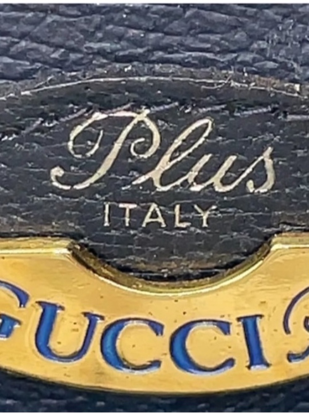 Vintage Gucci Plus GG Monogram Boston Bag - Rare Navy Blue/Black Coated Canvas - Picture 12 of 15